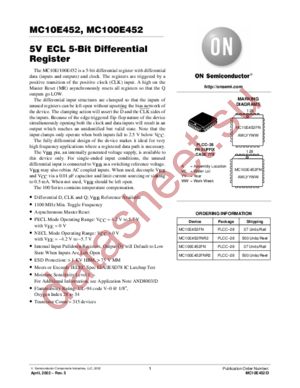 MC10E452-D datasheet  