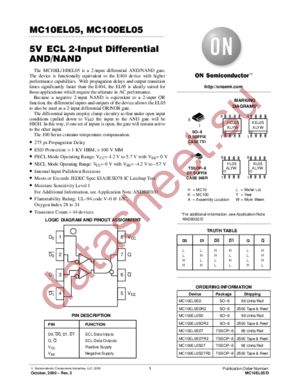 MC10EL05-D datasheet  