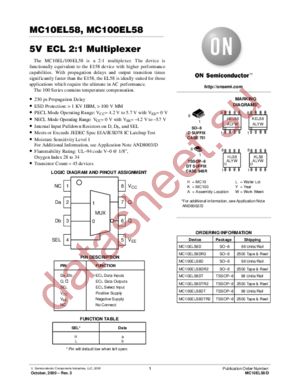 MC10EL58-D datasheet  