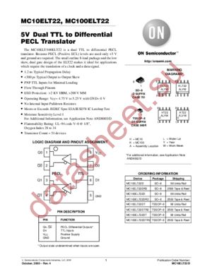 MC10ELT22-D datasheet  