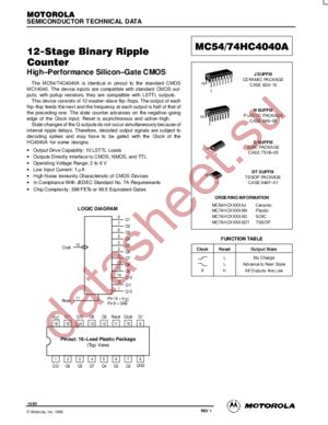 MC54HC4040AJ datasheet  