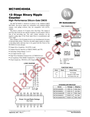 MC74HC4040A-D datasheet  