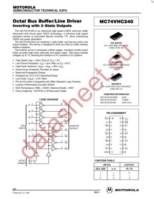 MC74VHC240M datasheet  