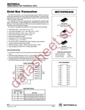 MC74VHC245M datasheet  