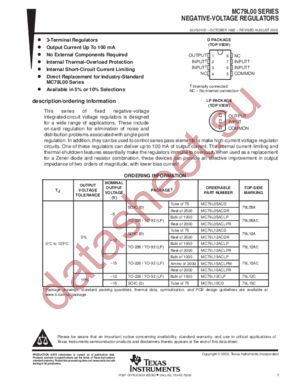 MC79L15CDE4 datasheet  