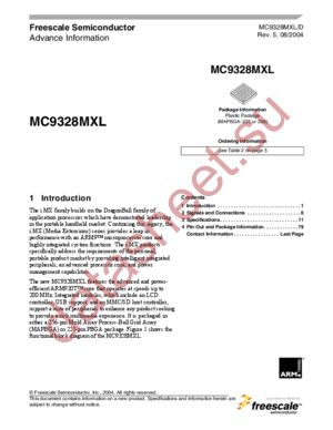 MC9328MXLDVM20 datasheet  