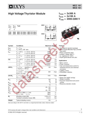 MCC161-22IO1 datasheet  