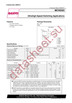 MCH6303 datasheet  