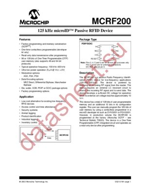 MCRF200IWF00A datasheet  
