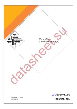 MCU2600 datasheet  