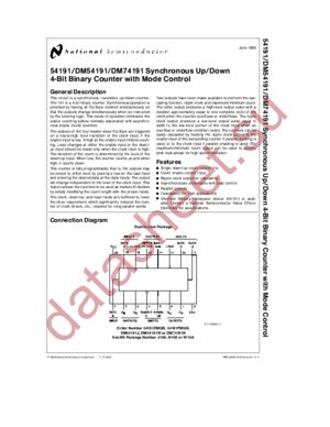 DM54191W datasheet  