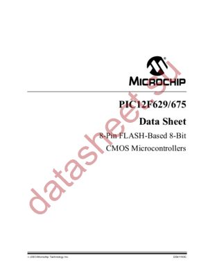 PIC12F629ESN datasheet  