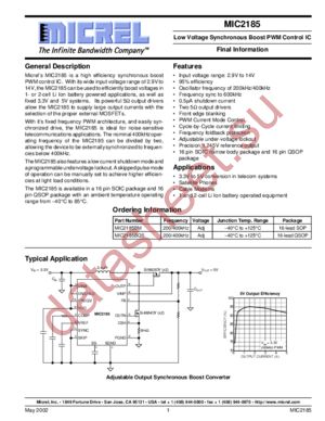 MIC2185 datasheet  