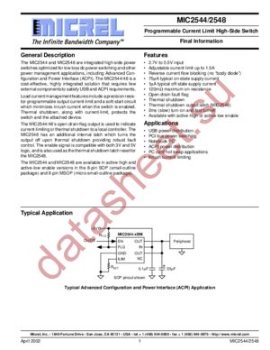 MIC2544/2548 datasheet  