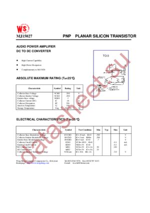 MJ15027 datasheet  