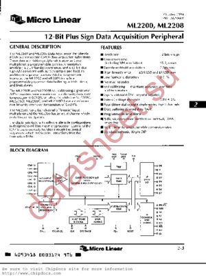 ML2208 datasheet  