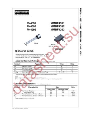 MMBF4392_NL datasheet  