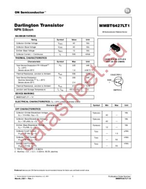 MMBT6427LT3 datasheet  