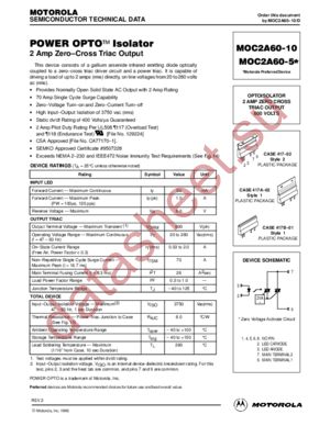 MOC2A60 datasheet  