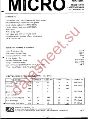 MOG1288C datasheet  