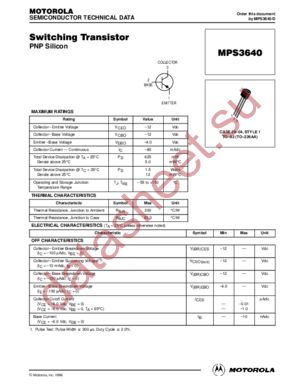 MPS3640 datasheet  