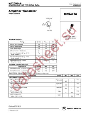 MPS4126 datasheet  
