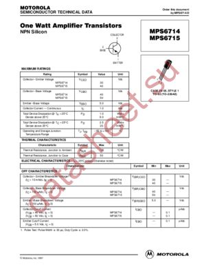 MPS6715 datasheet  