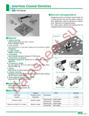 MS-145-LP-A datasheet  