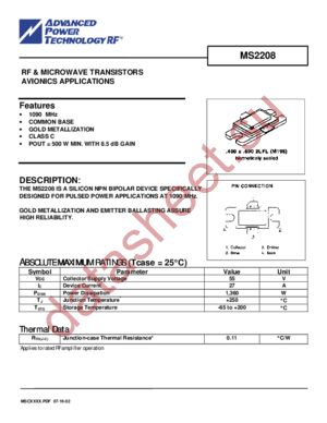 MS2208 datasheet  