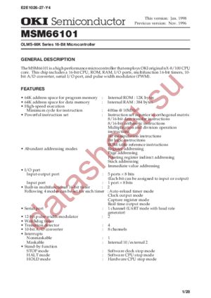 MSM66101 datasheet  