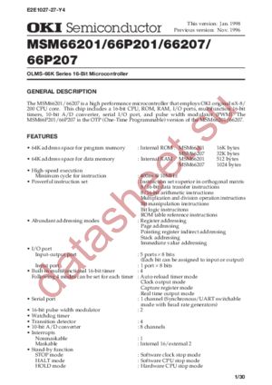 MSM66P207 datasheet  