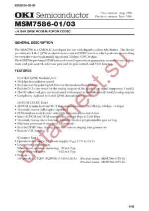 MSM7586-01 datasheet  