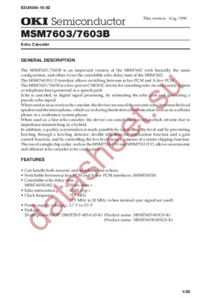 MSM7603 datasheet  