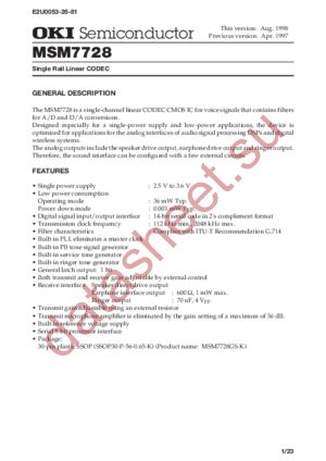 MSM7728 datasheet  