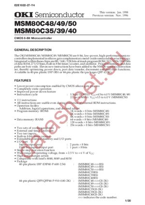 MSM80C49 datasheet  