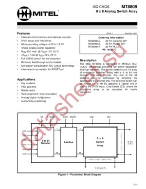 MT8809 datasheet  