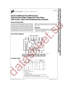 54LS74 datasheet  