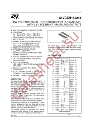 54VCXH162244 datasheet  