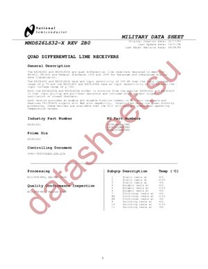 DS26LS32MJ-MLS datasheet  