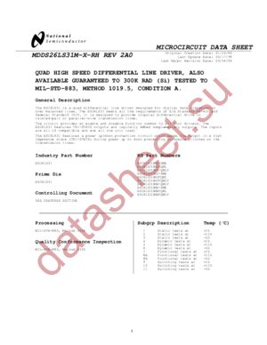 DS26LS31MW/883 datasheet  