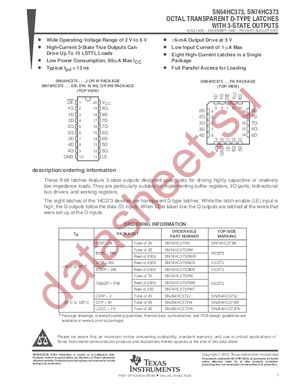 SN74HC373N3 datasheet  