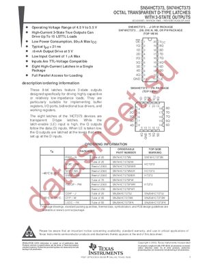 SN74HCT373N3 datasheet  