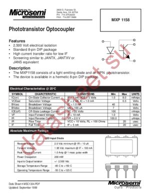 MXP1158 datasheet  