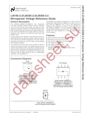LM385BXZ-2.5 datasheet  