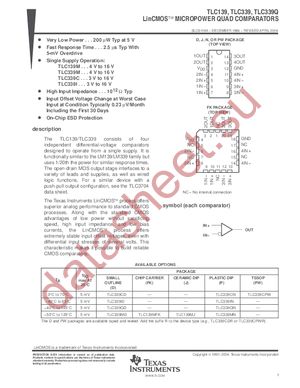 TLC339CDB datasheet  