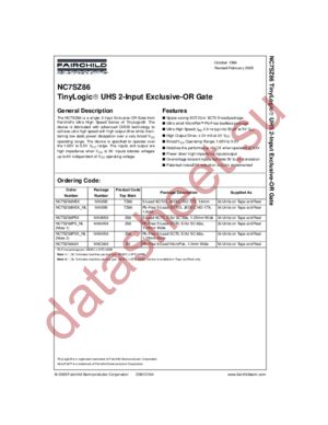 NC7SZ86P5X_NL datasheet  