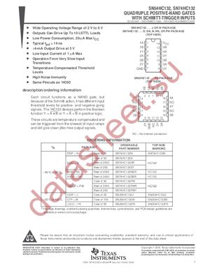 SN74HC132PWLE datasheet  