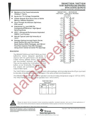 SNJ54ACT16244WD datasheet  