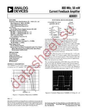 AD8001AR datasheet  