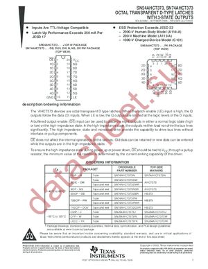 SN74AHCT373PWLE datasheet  